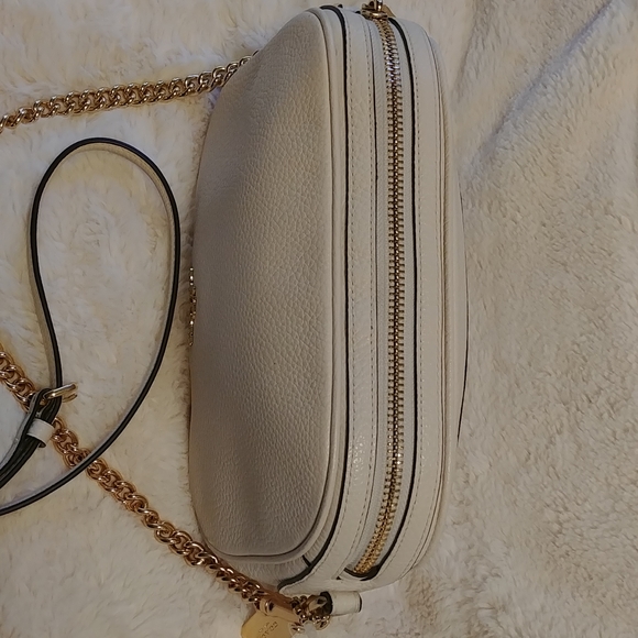 Coach Isla Leather Crossbody Handbag Purse, Chalk - Picture 4 of 11